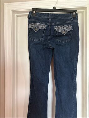 Style & Co. Dark Blue Bootcut Jeans with Embellished Back Pockets